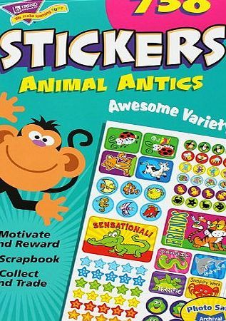 TREND ENTERPRISES INC. Trend Animal Antics Kids Sticker Pad