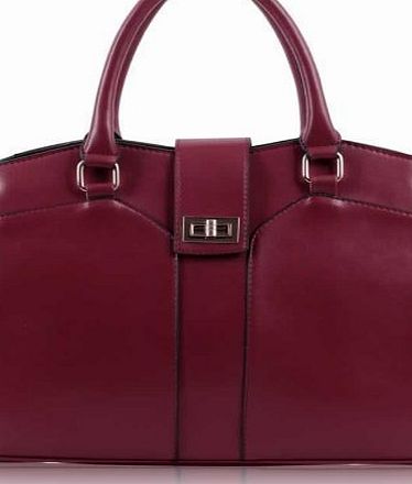 TrendStar New Womens Shoulder Celebrity Designer Style Faux Leather Ladies Tote Handbag Fashion Bags (Burgundy Trendy Classic Handbag)