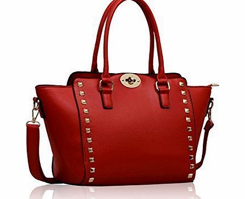 Womens Handbags Leather Ladies Shoulder Bags Designer Tote Studded Celebrity