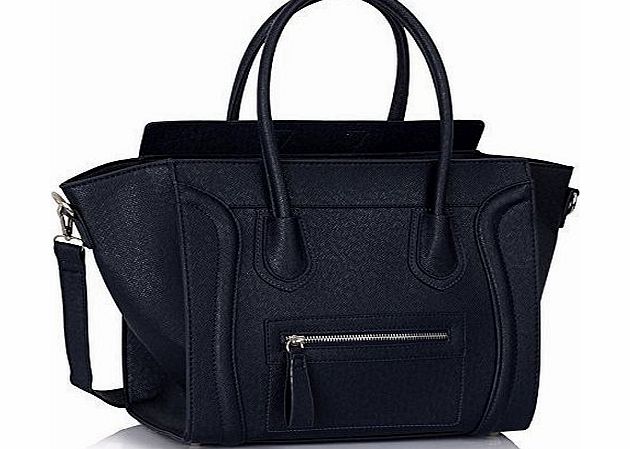 TrendStar Womens Ladies Designer Tote Grab Smile Faux Leather Celebrity Shoulder Bags Handbags (Purple Smile)