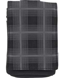 Trendz Checked Compact Camera Pouch - Grey