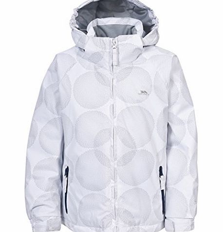 Trespass Girls Ajo Ski Jacket - White Print/With Smoke, Size 9/10