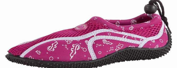Girls Aqua Pink Shoes - Size 3