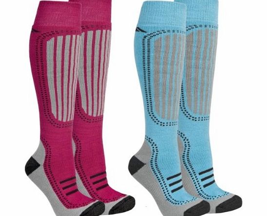 Trespass Janus Thermal Winter Ski Socks 2 Pairs (L/XL)