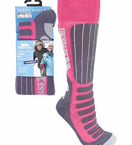 Trespass Kids Girls Gateway Ski Snowboarding Long Socks Pink