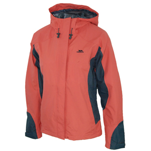 Ladies Trespass Forwards Rain Jacket. Carnation