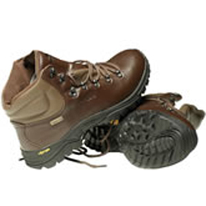 Mens Trespass Walker Leather Walking Boot. Brown