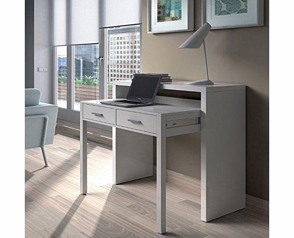 Tressa Gloss White Dressing Table, Dresser, Computer Desk, 004582bo, by Furniture Factor