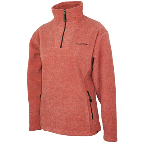 Ladies Trespass Piri 1/4 Zip Fleece. Rhubarb