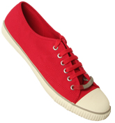 Tretorn Red Canvas Plimsoles