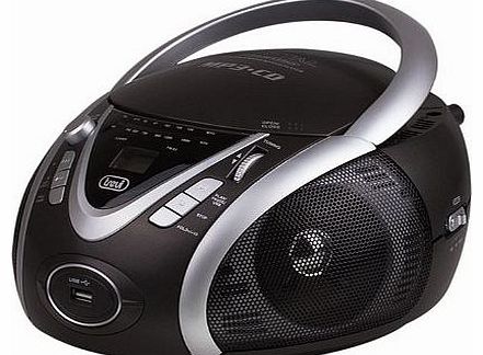 Trevi CMP-542 Compact Portable Ghettoblaster CD Player USB MP3 Black