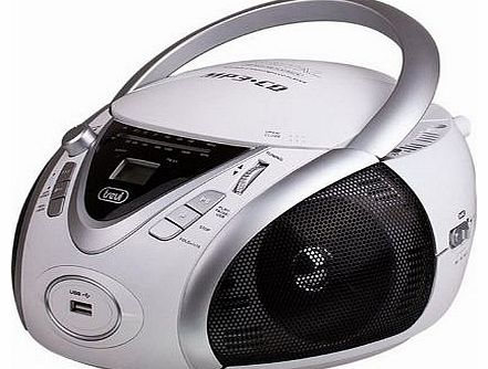 Trevi CMP-542 Compact Portable Ghettoblaster CD Player USB MP3 White