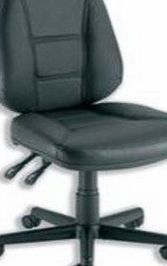 Trexus 187028 - Trexus Intro (ST204) High Back (PCB) Operators Chair (Black Leather) - W490xD450xH440-560mm