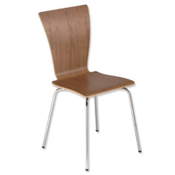 Trexus Cafe Chair Walnut Pk4