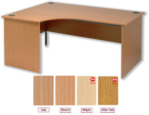 Classic Desk Radial Panel End Left-hand