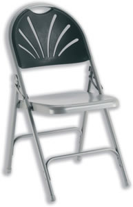 Folding Metal Chair Plastic Back and