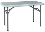 Folding Table Rectangular Capacity 500kg W1219xD610xH743mm Grey