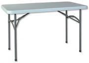 Trexus Folding Table Rectangular Capacity 500kg W1219xD610xH743mm Grey