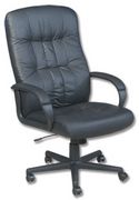 Trexus Intro Executive Armchair Leather Tilt Back H700m Seat W700xD545xH480-590mm Black