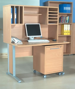 Launch Medium Hutch with 4 Shelves and CD