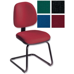 Plus Cantilever Visitors Chair Burgundy