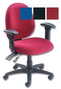 Trexus Plus Napier Operator Chair Heavy Duty Back H495mm Seat W520xD475xH430-520mm Claret