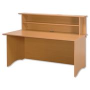 Trexus Reception Desk with Counter Box W1200xD800xH1116mm Beech
