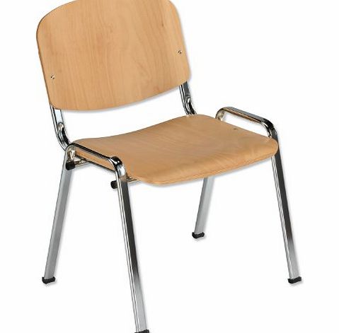 Trexus Stacking Chair Wooden with Seat W450xD410xH460mm Beech