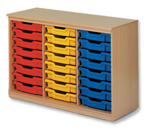 Trexus Storage Cupboard Low with 24 PlasticTrays