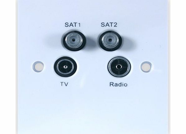 Triax  304109 TV/Radio/Satellite Return Screened Outlet Plate