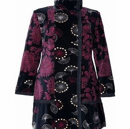 Tribal Earth Designer Velvet Coat - Natural Purple (16)