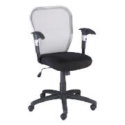 home office chair- metallic mesh effect