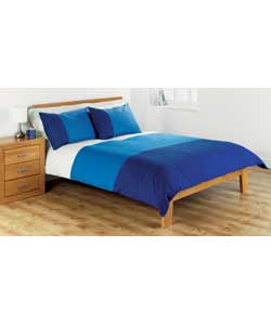 triptych Duvet Set Indigo Kingsize Bed