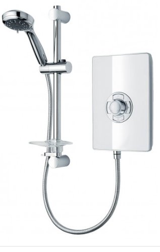 Aspirante Electric Shower 8.5kW (White Gloss)