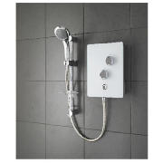 Glass Electric Shower White Glass