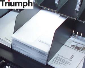 Triumph dividers for slotted filing shelf