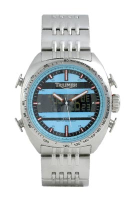 Gents 3021 77 Stainless  Blue Digital Dial