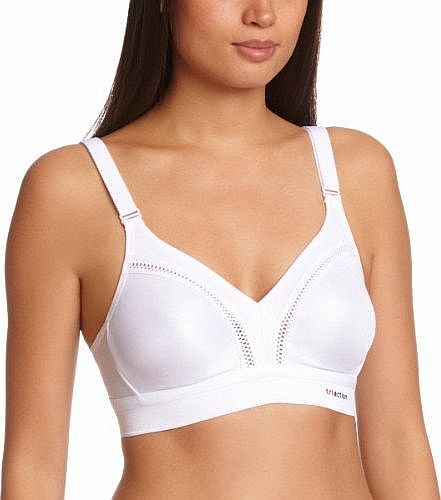 Tri-Action Workout Full Cup Womens Bra White 38B