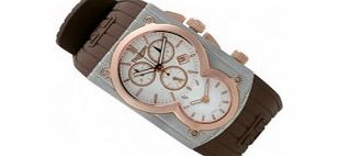 Triumph Trident Rose Gold Brown Strap Swiss