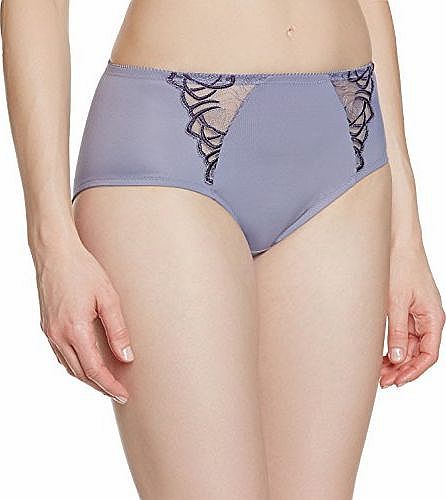 Womens Flower Passione Maxi Brief, Blue (Twilight Blue), Size 12