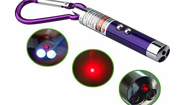 TRIXES 2 in 1 Red Laser Pointer LED Flash light Keyring