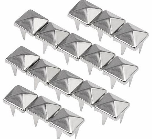 200pcs 7mm Silver Clothing Pyramid Studs Nickel Rivet Leathercraft Bag Belt Punk