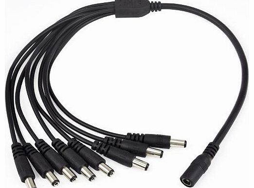 8 way CCTV DC Power Supply Splitter Cable for 12V PSU Accessories