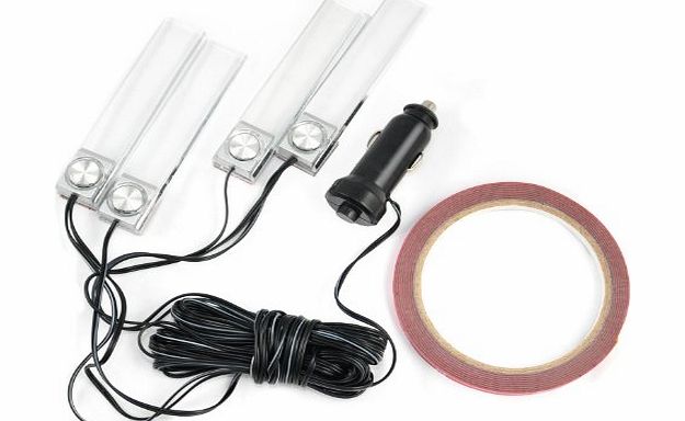 TRIXES Interior Car Floor Dash Decorative Cool Blue LED Lights.