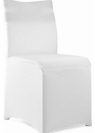 TRIXES White Spandex Lycra Chair Cover for Banquets Wedding Reception Parties