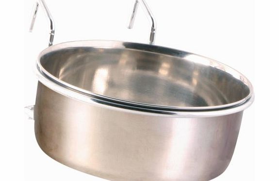 Trixie Clip on Bowl Medium. Used for Bird Cages, but also can be used for dogs. Holds 600 ml/ 12 cm