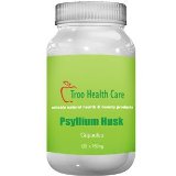 Troo Health Care Psyllium Husks 750mg x 120 Capsules - Natural Dietary Fibre for Colon Cleanse, Bowels and Constipation