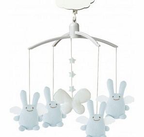 Blue Angel Bunny musical mobile `One size