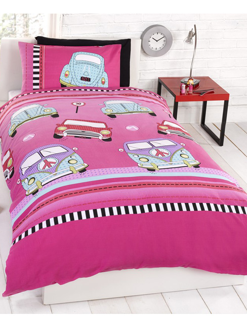Trucks, Tractors & Automobiles Car Mania Camper Van Single Duvet Cover and