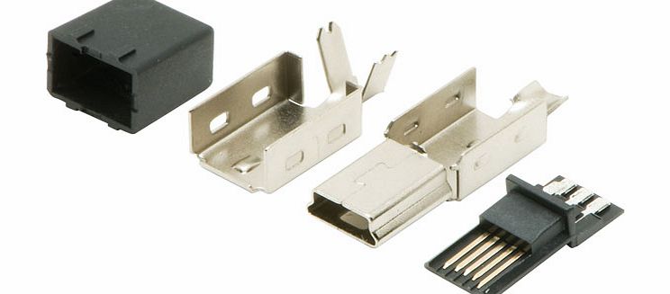 TruConnect Rewireable Miniature USB Plug 4 Pin Male (4pcs)